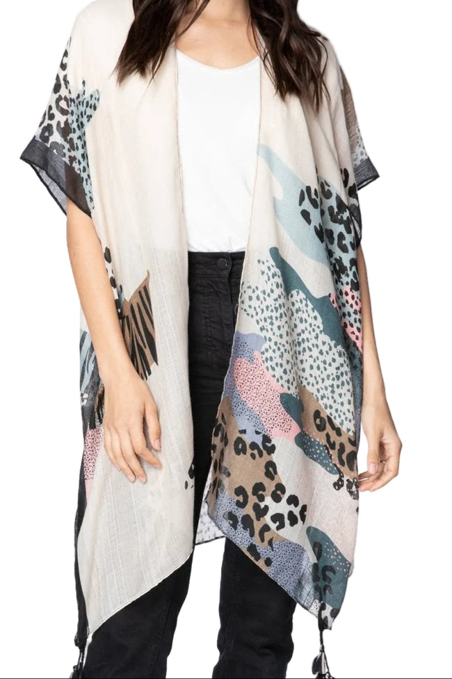 Pool to Party Kimono One Size / Cream / 100% Polyester The Serengeti Kimono Wrap