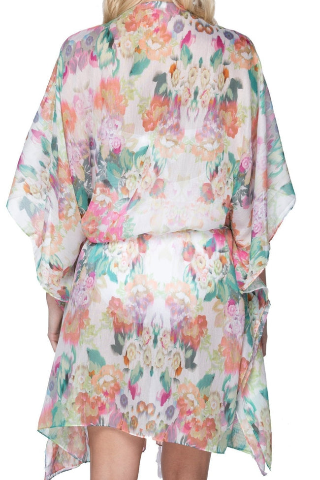 Pool to Party Kimono One Size / Multi / 100% Viscose The Cabana Kimono in Summer in Maui
