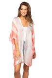 Pool to Party Kimono Pink / One Size Shades of Color Bell Kimono in Pink