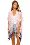 Pool to Party Kimono Pink / One Size Summer Darling Print Coverup Kimono Wrap