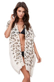 Pool to Party Kimono Shining Spots Animal Print Coverup Kimono