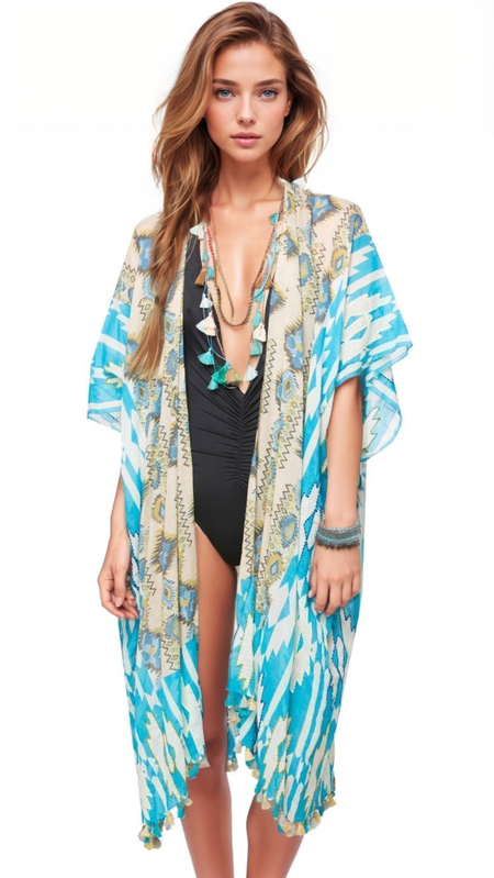 Braided Sarong Coverup in On My Way Stripe Print