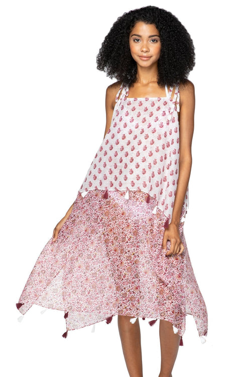 Pool to Party Maxi Coastal Getaway Dress / One Size / Maroon Melody Fair Print | Coastal Getaway Sundress Coverup