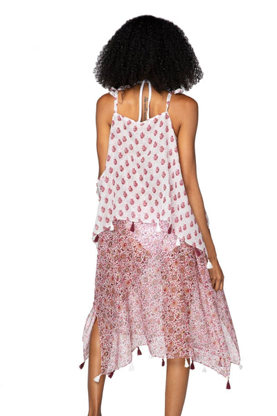 Pool to Party Maxi Coastal Getaway Dress / One Size / Maroon Melody Fair Print | Coastal Getaway Sundress Coverup