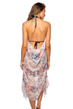 Pool to Party Maxi Maxi Halter Sundress Coverup in Cosmic Drama Print Pink