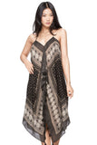 Pool to Party Maxi One Size / Black / 100% Polyester Maxi Halter Sundress Coverup in Night Horizon Print