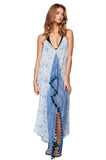 Pool to Party Maxi One Size / Blue / 50% Modal, 50% Viscose Maxi Tassel Sun Dress in Behind Blue Eyes Print