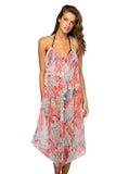 Pool to Party Maxi One Size / Mint / 100% Poly Maxi Halter Sundress Coverup  in Ariel's Island Print