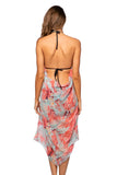 Pool to Party Maxi One Size / Mint / 100% Poly Maxi Halter Sundress Coverup  in Ariel's Island Print