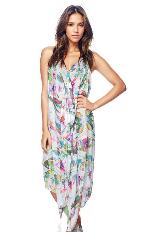 Pool to Party Maxi One Size / Multi / 100% Poly Maxi Tassel Dress in Aloha Paradise