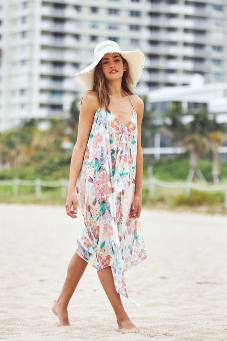 Maxi Tassel Dress in Dreams in Paradise Print