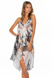 Pool to Party Maxi One Size / Multi / 100% Polyester Heart of the Glen Tropical Print Coverup Maxi Sundress