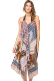 Pool to Party Maxi One Size / Multi / 100% Polyester Maxi Tassel Sundress Coverup in Love Shaker Print