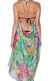 Pool to Party Maxi One Size / Multi / 50% Modal/50% Cotton Maxi Halter Sundress Coverup in Summer Isle Print