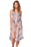 Pool to Party Maxi One Size / Pearl / 100% Polyester Maxi Halter Sundress Coverup in Dream Cloud Print