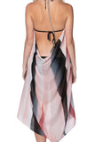 Pool to Party Maxi One Size / Pink / 100% Polyester Maxi Halter Sundress Coverup  in Dawn's Light