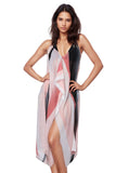 Pool to Party Maxi One Size / Pink / 100% Polyester Maxi Halter Sundress Coverup  in Dawn's Light