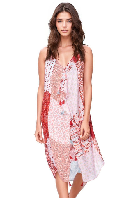 Maxi Tassel Dress in Dreams in Paradise Print