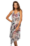 Pool to Party Maxi One Size / White / 100% Poly Maxi Halter Sundress Coverup  in Maui Wowie Print