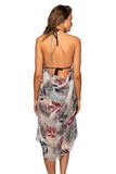 Pool to Party Maxi One Size / White / 100% Poly Maxi Halter Sundress Coverup  in Maui Wowie Print