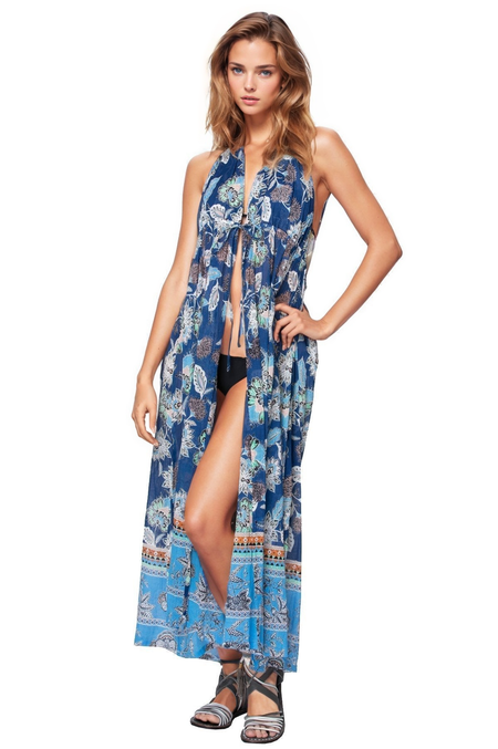 Poolside Maxi Sun Dress in Bloom & Shine  Print