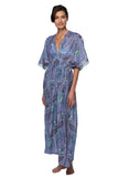 Pool to Party Mini L/XL / Something Magical - Blue / 100% Cotton The Oasis Maxi Dress
