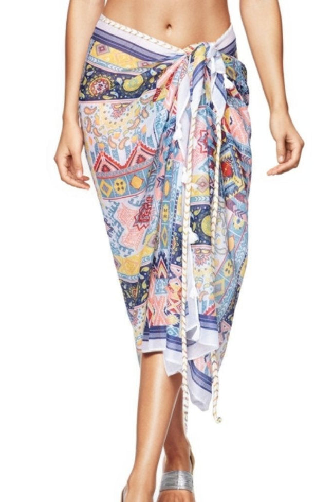Pool to Party Sarong Magic Carpet / One Size / Multi Braided Multi Wear Sarong in Magic Carpet Print