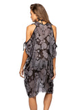Pool to Party Sun Dress One Size / Blue / 100% Polyester Open Shoulder Dress in Bandana Baby Print