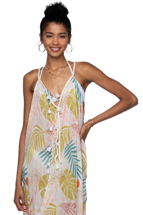 Pool to Party Sun Dress One Size / Multi / 50% Modal/50% Viscose Rita Reversible Coverup Sundress in Vacay Season Print