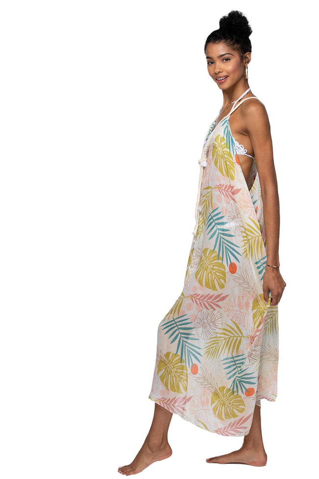 Pool to Party Sun Dress One Size / Multi / 50% Modal/50% Viscose Rita Reversible Coverup Sundress in Vacay Season Print