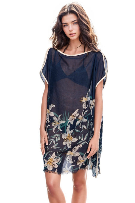 Goddess Eyelet Sundress  in Indigo