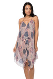 Pool to Party Sundress One Size / Multi / 100% Poly Maxi Tassel Coverup Sun Dress in Lattice Garden Print