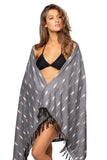 Pool to Party Towel Towel for Two / One Size / SL-Ngt Night Starlight Ikat Love Surplus Beach Blanket Towel from Ikat Fabrics