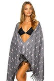 Pool to Party Towel Towel for Two / One Size / SL-Ngt Night Starlight Ikat Love Surplus Beach Blanket Towel from Ikat Fabrics