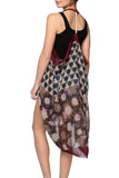 Pool to Party Vest Flowers & Dots / One Size / Maroon Free Spirit Vest in Flowers & Dots Print