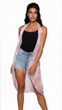 Pool to Party Vest Free Spirit Multi-Wear Coverup Vest Dress in Touch of Grey Print