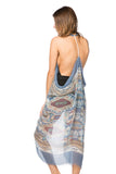 Pool to Party Vest Native River / One Size / Blue Free Spirit Vest in Native River Print in Blue