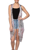 Pool to Party Vest Touch of Grey / One Size / Grey Free Spirit Vest in Touch of Grey Print