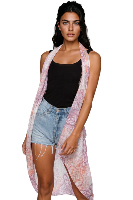 Summer Darling Print Coverup Kimono