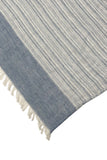 Prep School Stripe Border Textured Scarf Wrap - Subtle Luxury