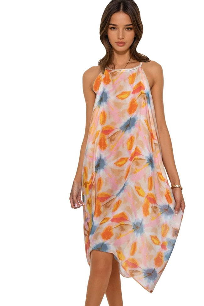 Rita Reversible Dress in Tropical Punch Print - Subtle Luxury