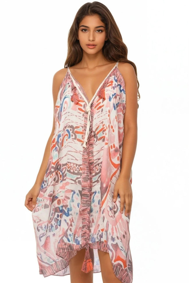 Rita Reversible Sun Dress Coverup in 60's High Print - Subtle Luxury