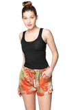 Sasha Lounge Short in Tropical Prints - Subtle Luxury