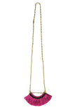 Silk Fringe Edge Boho Necklace - Subtle Luxury