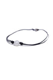 Single Real Pearl Leather Cording Necklace - Subtle Luxury