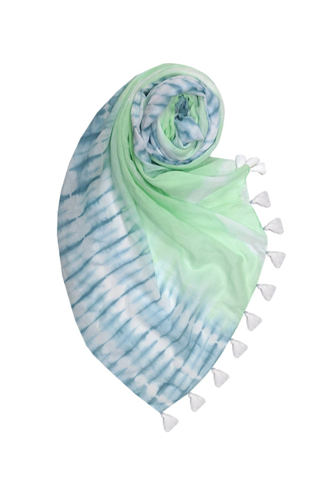 Siren Song Tie Dye Print - Sarong Scarf Wrap - Subtle Luxury