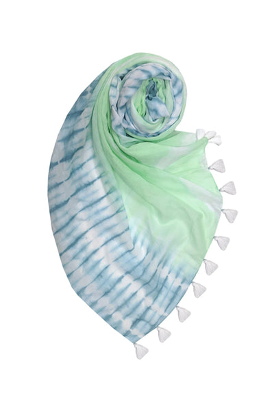 Siren Song Tie Dye Print - Sarong Scarf Wrap - Subtle Luxury
