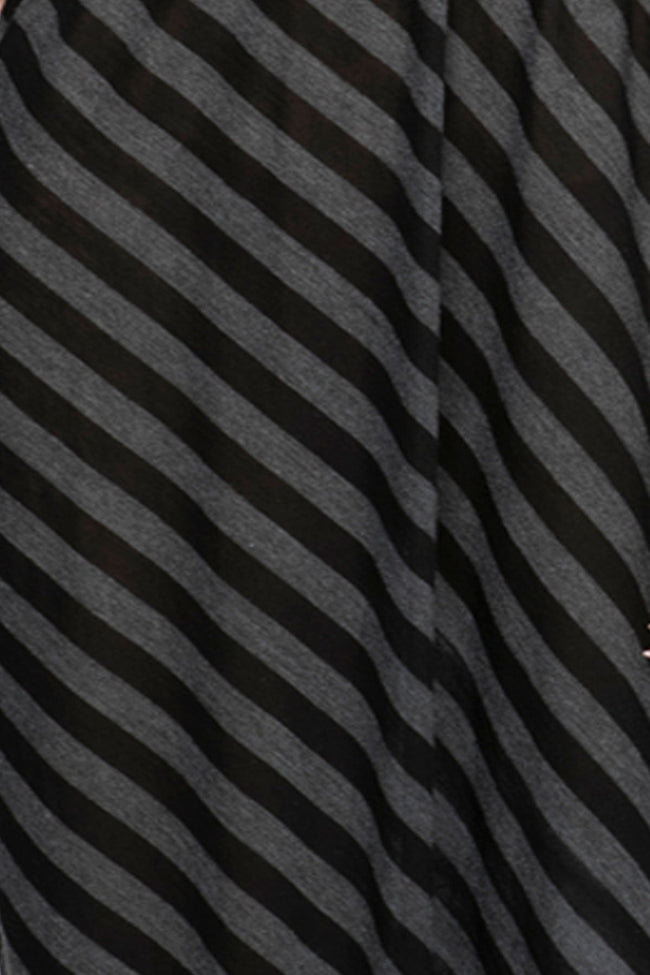 Split Sleeve Mini Striped Knit Maxi Dress - Subtle Luxury