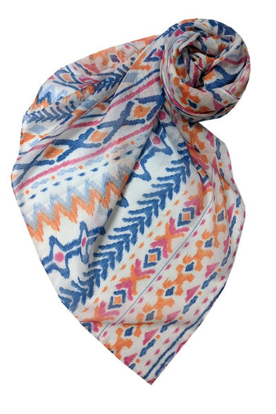 Spring Festival Print Fringe Kaftan in Teal - Subtle Luxury