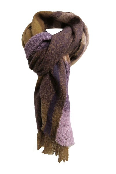 Spun Blanket Wrap Purple / One Size Plaid Parkway Wrap in Purple